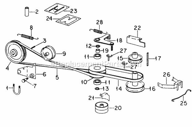 Drive-Sn 72879 & Up Diagram and Parts List for 182 134-182-399, 133-182-399, 0350030U, 132-182-3 Cub Cadet Lawn Mower
